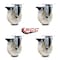 Service Caster 5'' Nylon Wheel Swivel Top Plate Caster Set with Posi Brake, 4PK SCC-20S514-NYS-PLB-4 - alternate 3